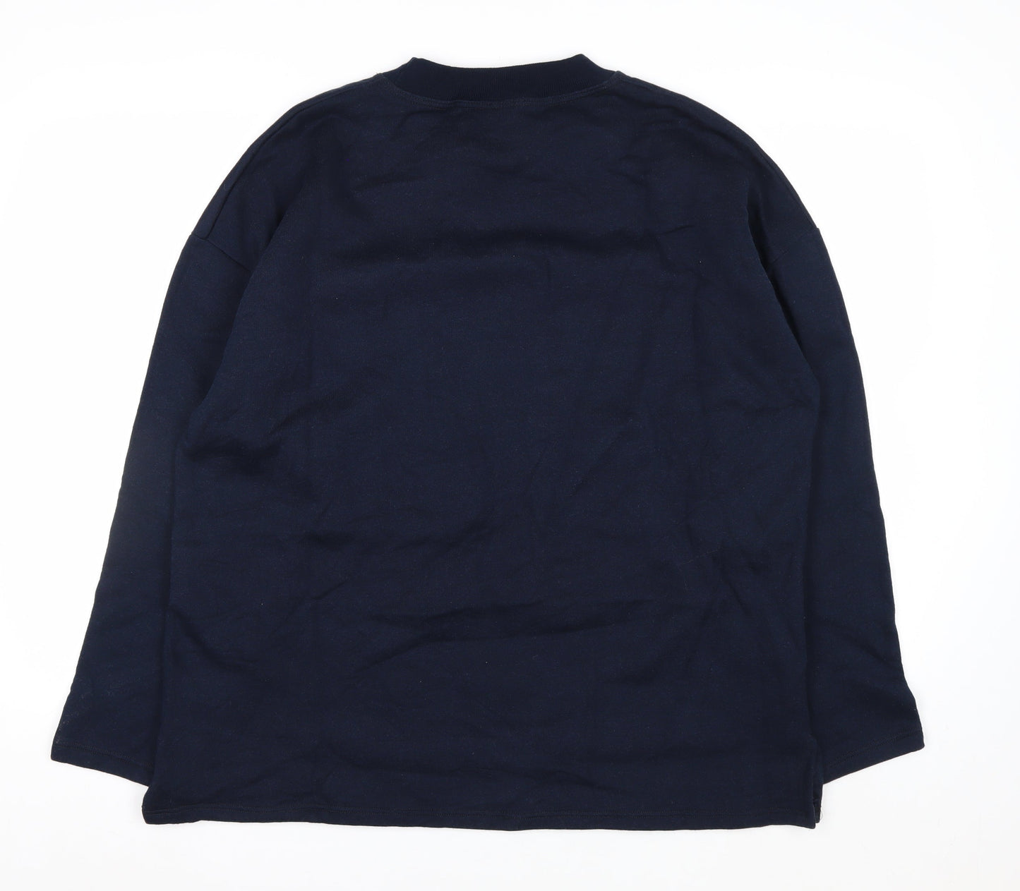 Vallarme Men's Blue Costa Del Sol Embroidered Cotton Sweatshirt L