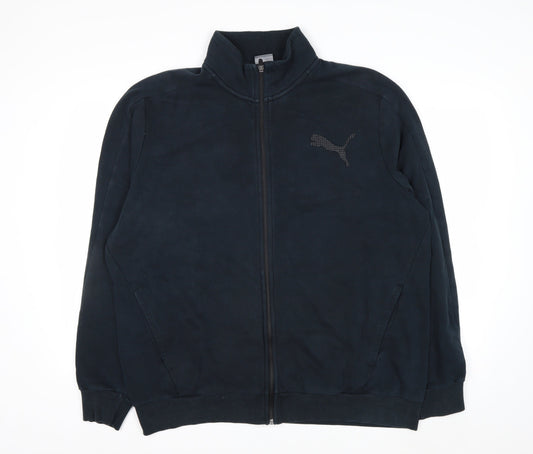 Puma Men’s Black XL Full Zip Sweatshirt High Neck Sports Jacket