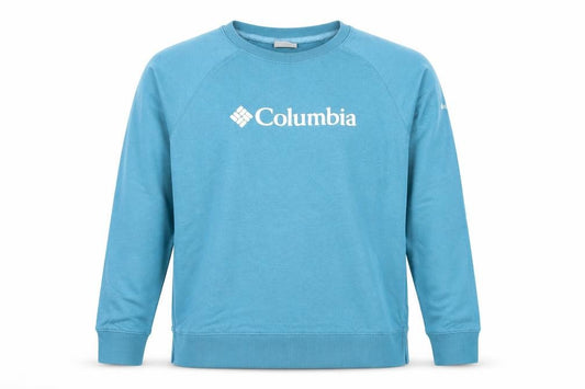 Columbia Men Blue XL Pullover Sweatshirt Crew Neck Logo Outdoor