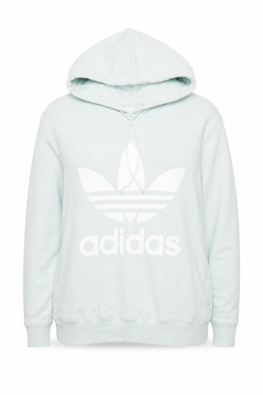 Adidas Womens Mint Green Pullover Hoodie XL UK 22 Casual Logo Sweatshirt