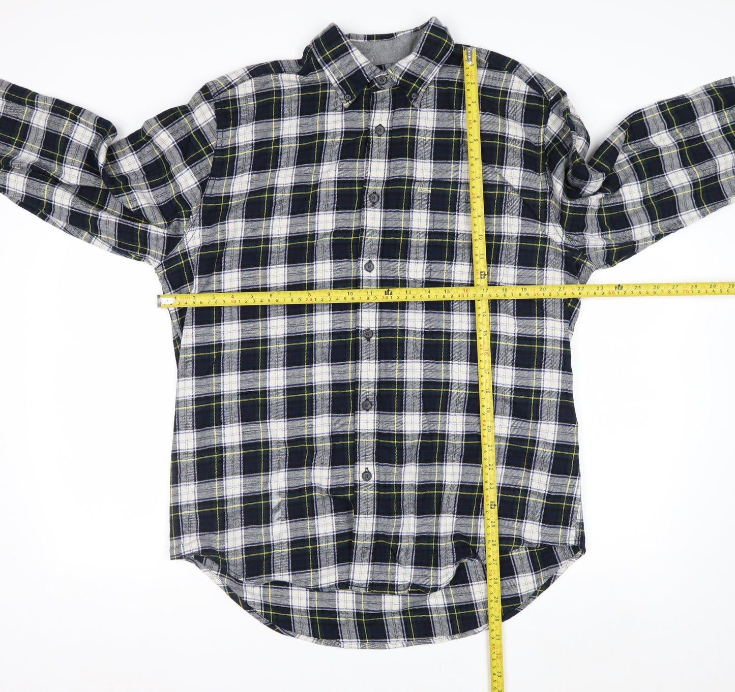 Eddie Bauer Men's Blue Long Sleeve Check Flannel Shirt Size L