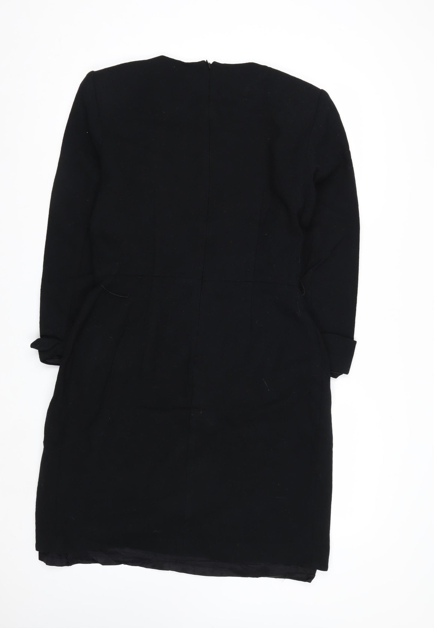 Kasper Women Black Size 12 Sheath Knee Length Dress