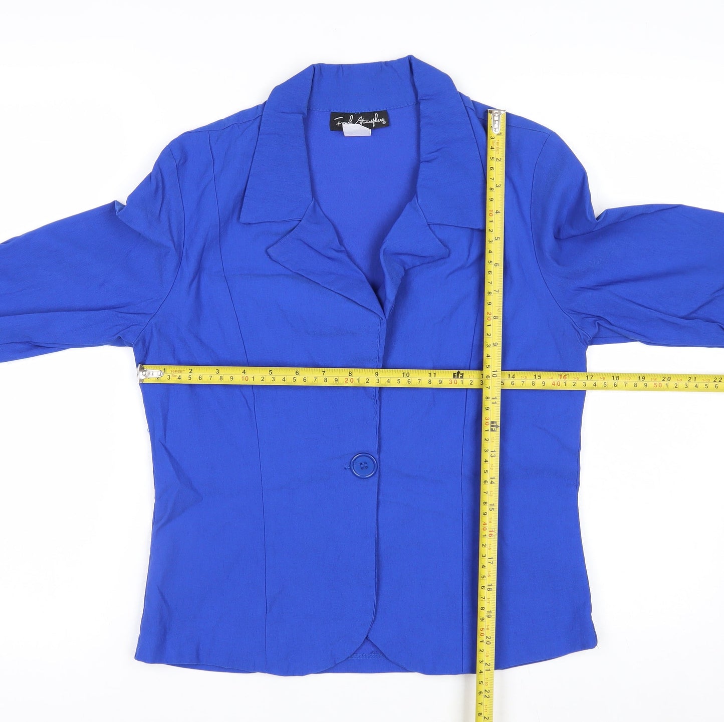 French Atmosphere Women's Blue Single-Breasted Blazer L