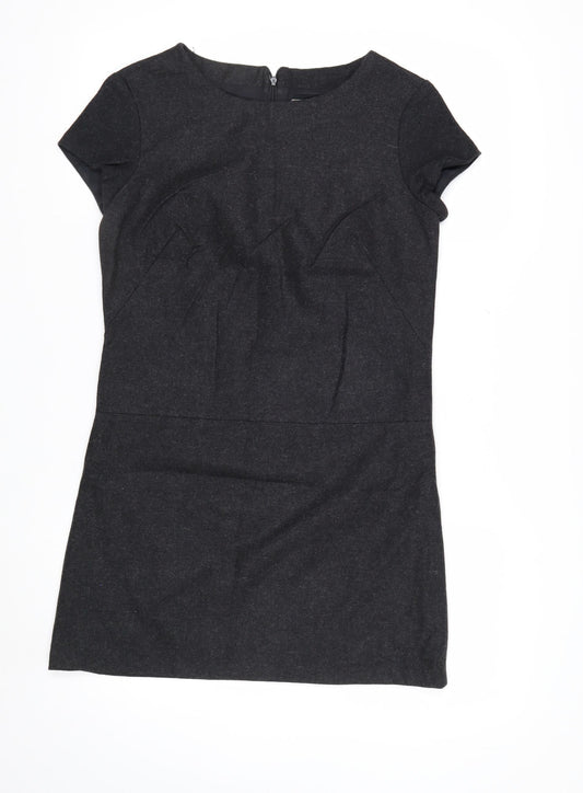Gap Women's Black Wool Blend Short Sleeve Sheath Dress Size 6
