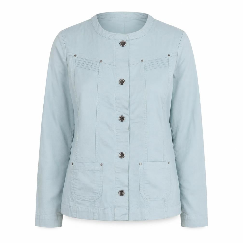 Damart Women’s Green Cotton Blend Button Jacket Size 14