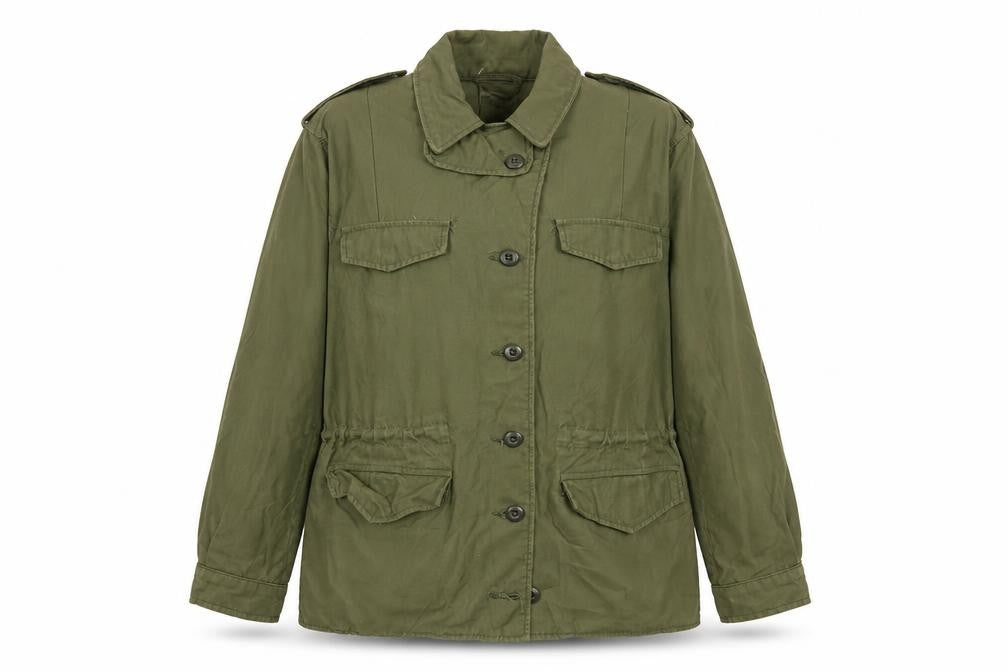 WYNN Industries Women’s Green Military Field Jacket Size 12 Regular Cotton Nylon
