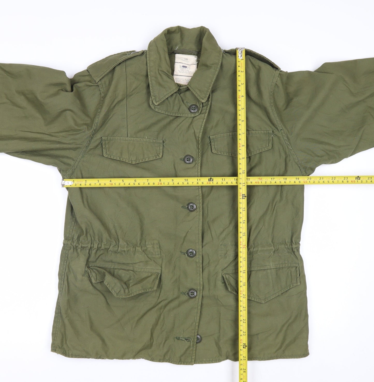 WYNN Industries Women’s Green Military Field Jacket Size 12 Regular Cotton Nylon
