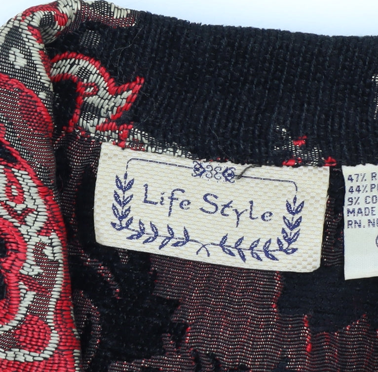 Life Style Women's Multicoloured Paisley Jacket L Bohemian Retro Style