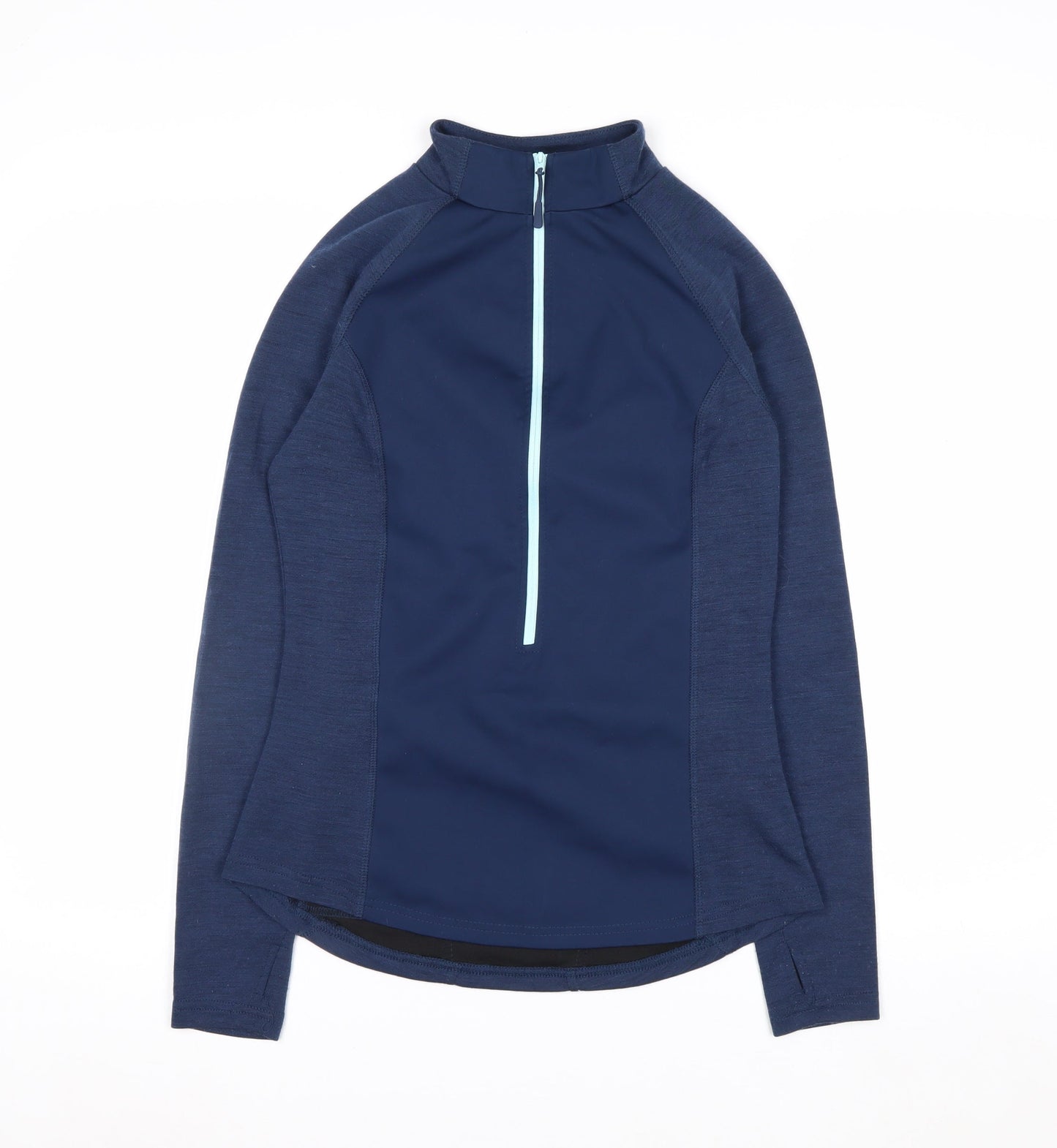 Crane Womens Blue Size 10 1/2 Zip Long Sleeve Pullover Sweatshirt