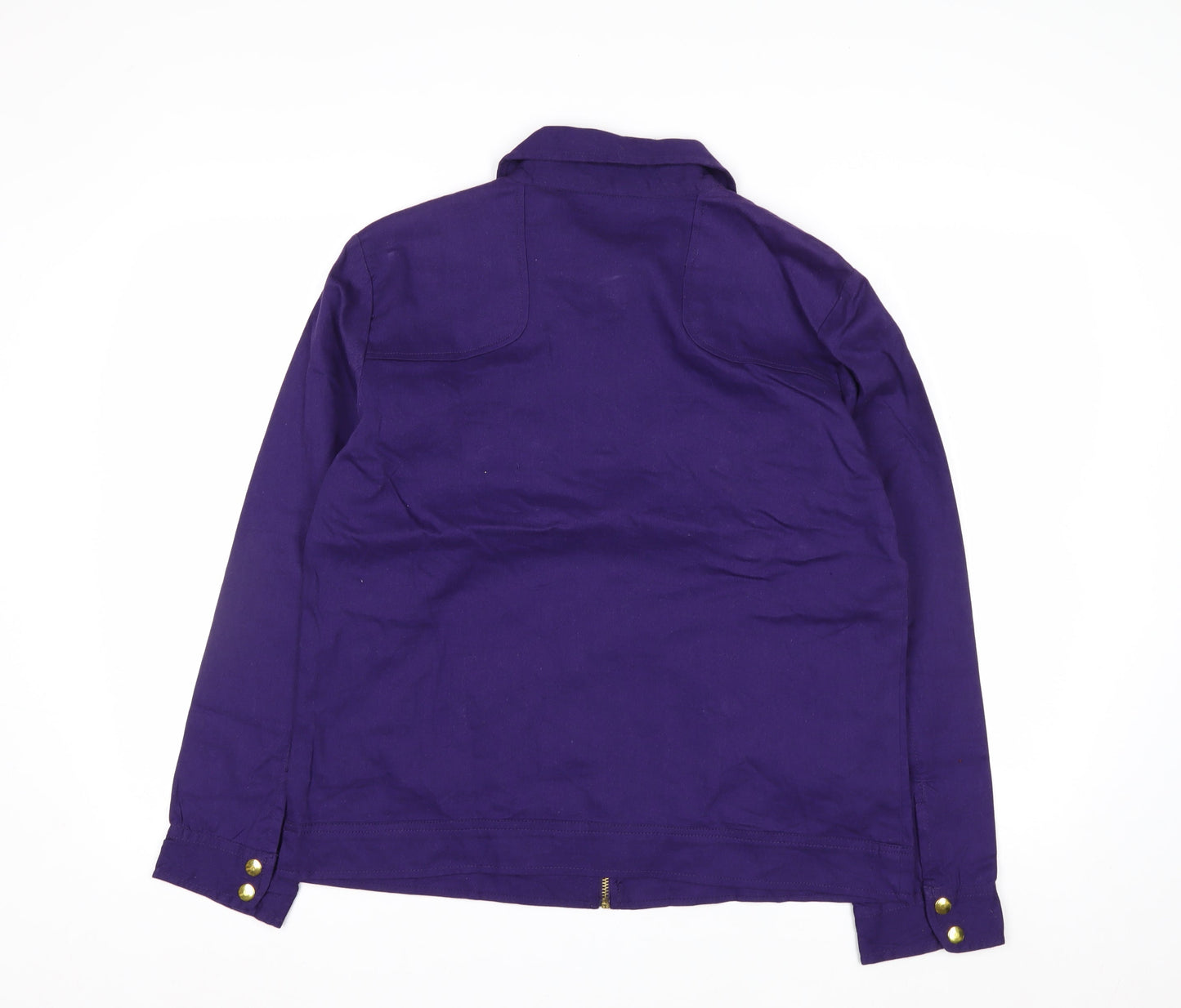 Keren Hart Women's Purple Cotton Zip-Up Jacket Size M