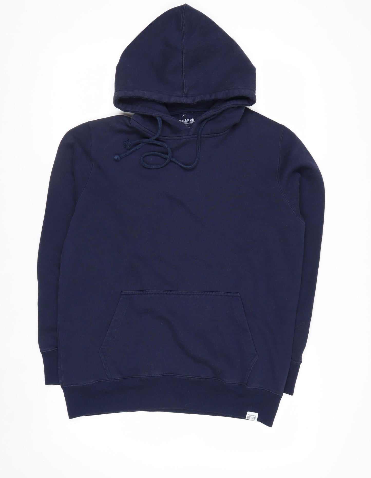 Pull & Bear Men’s Blue Pullover Hoodie Size M Regular Fit Fleece