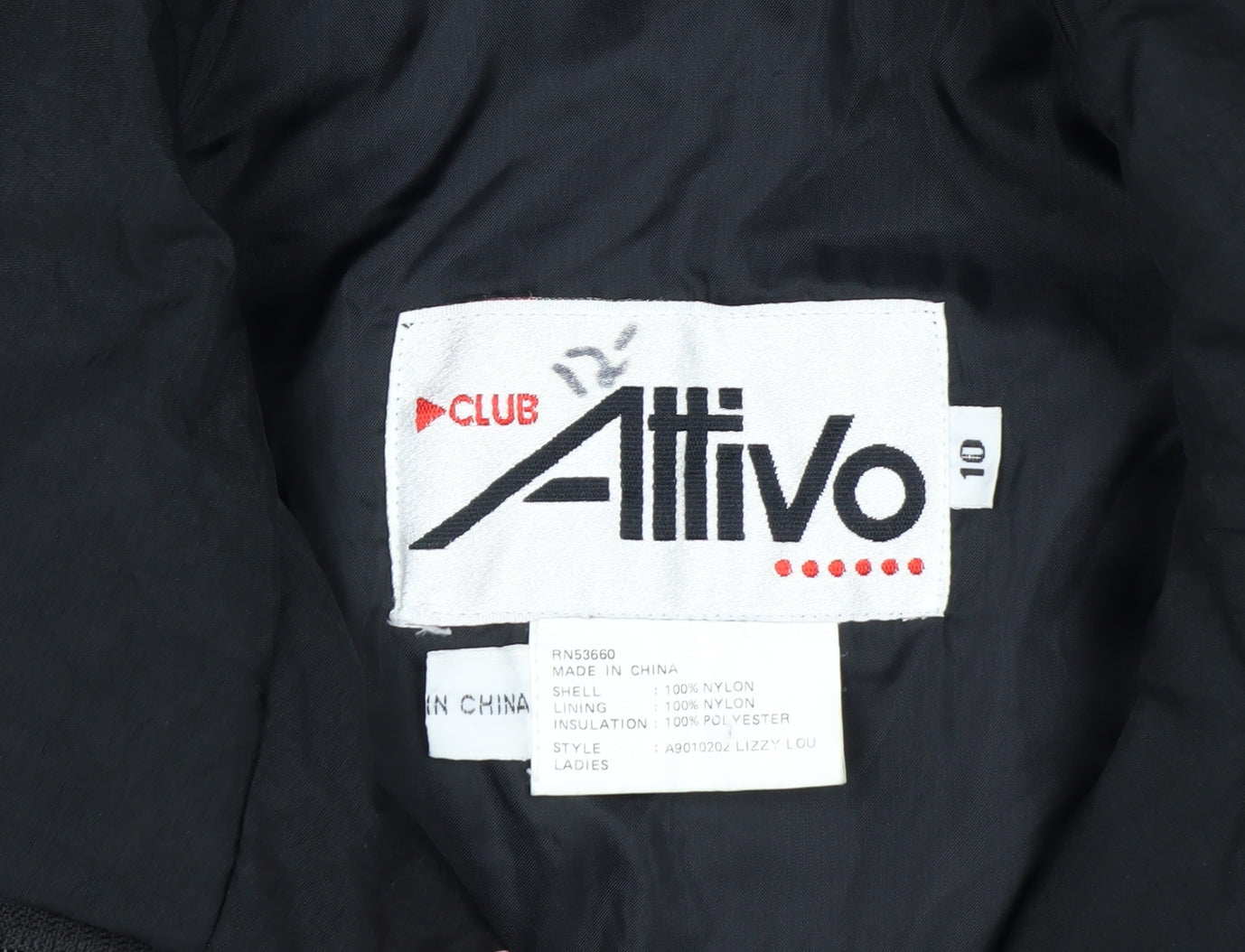 Club Attivo Womens Black Size 10 Retro Ski Suit Winter Belted Full Zip