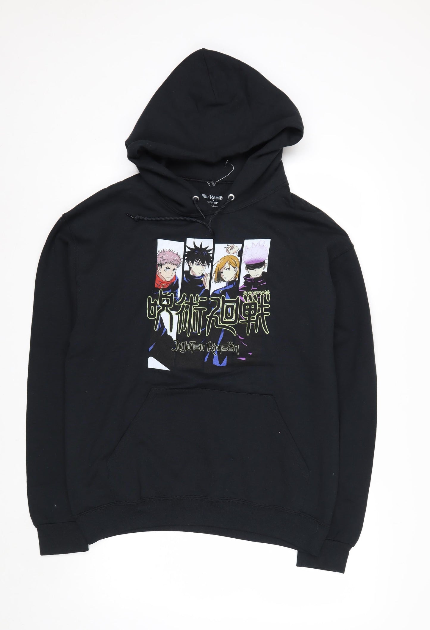 Crunchyroll Men Black Jujutsu Kaisen Pullover Hoodie M Anime Graphic