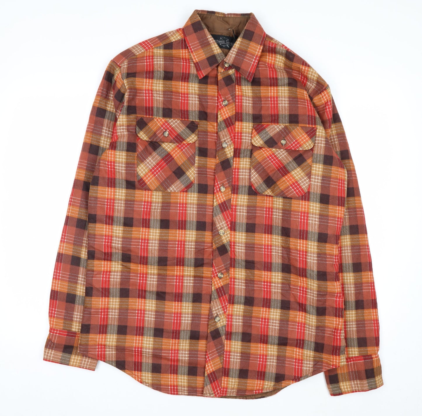 Northwest Territory Men's Brown Checked Lined Flannel Jacket M