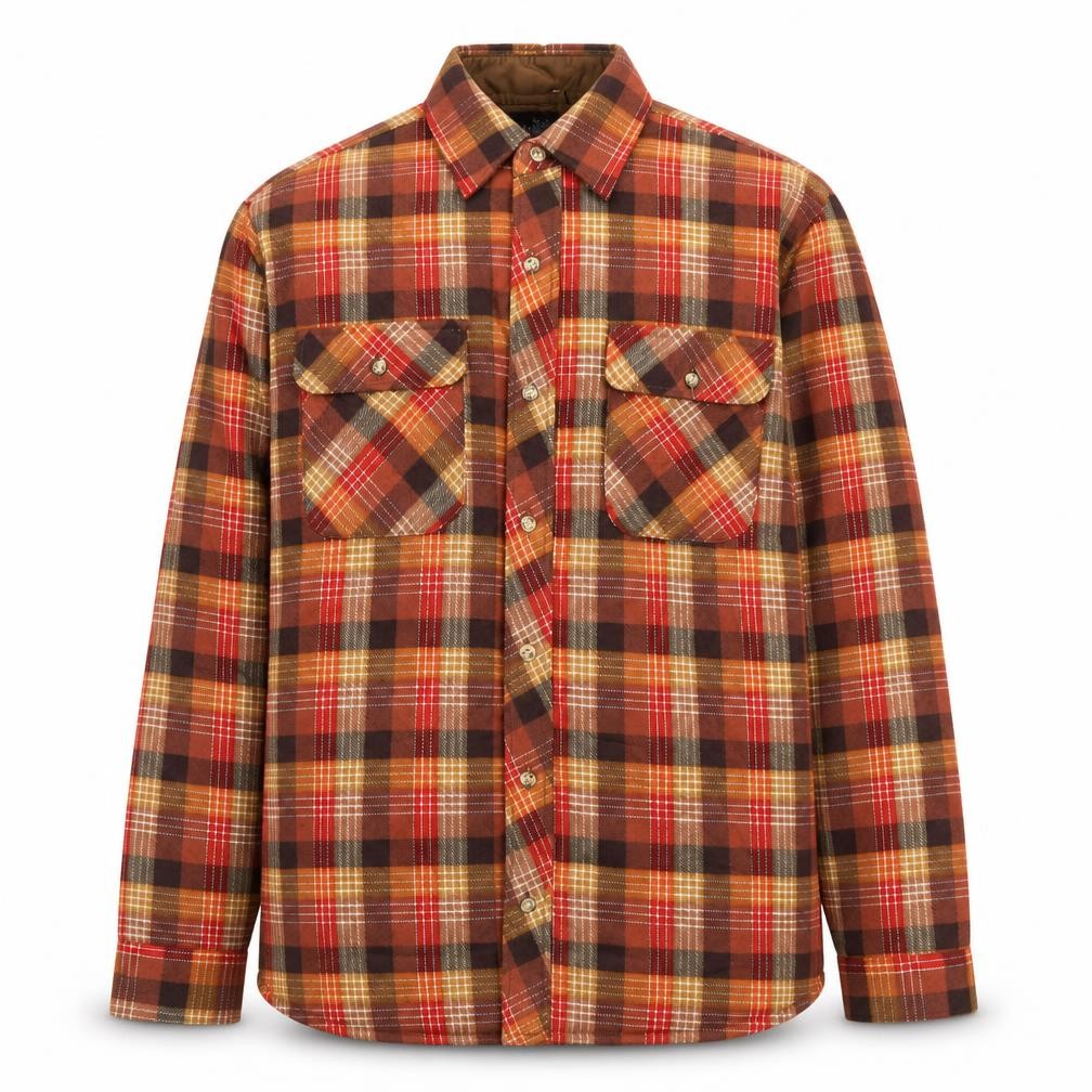 Northwest Territory Men's Brown Checked Lined Flannel Jacket M