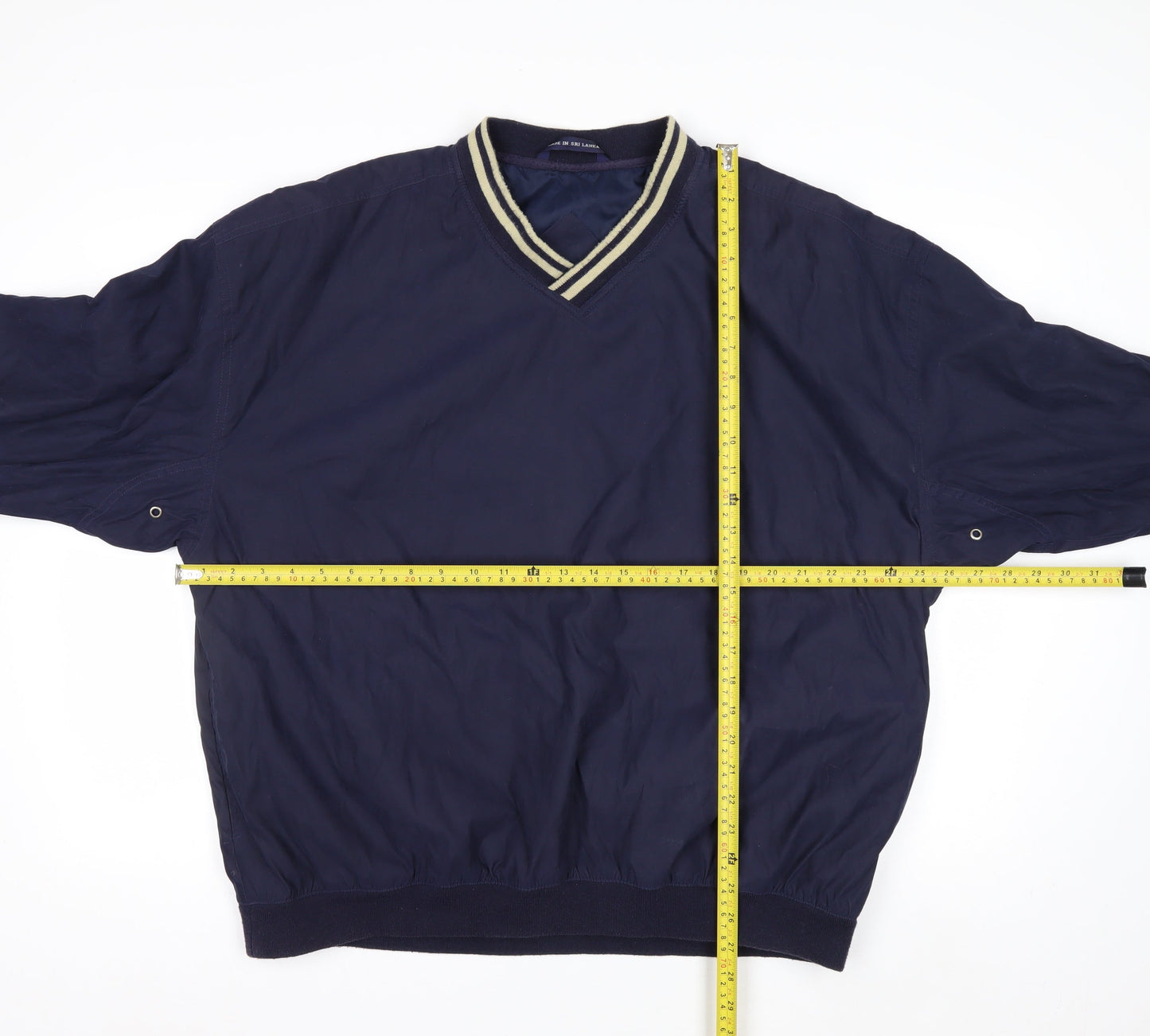 Woodlake Men's Blue XL V-Neck Pullover Sweatshirt Outdoor Style