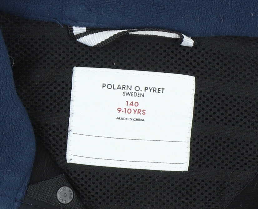 Polarn O. Pyret Boys Blue Full Zip Fleece Sweatshirt 9-10 Years