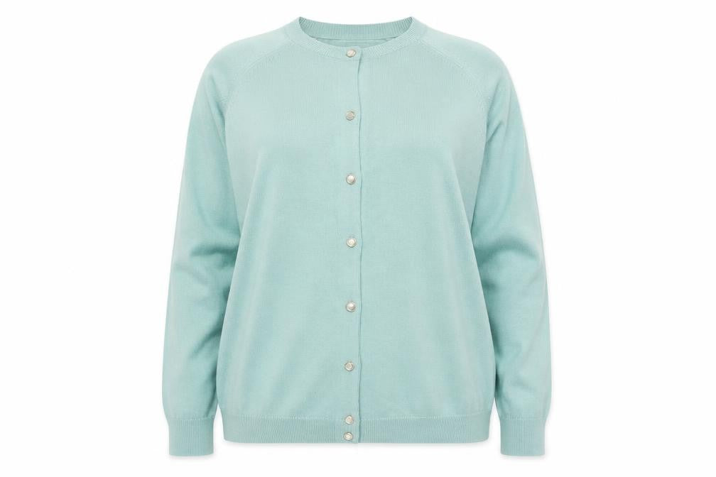 Jonelle Womens Green Acrylic Knit Cardigan Size 20