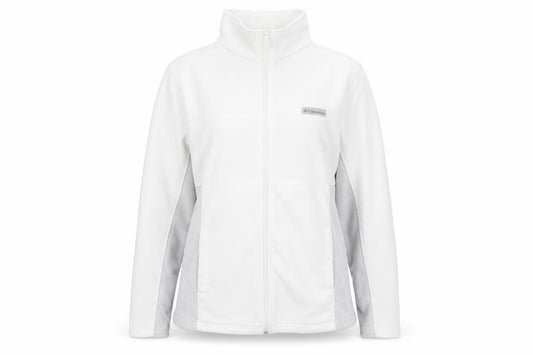 Columbia Women's White Fleece Full Zip Jacket XL