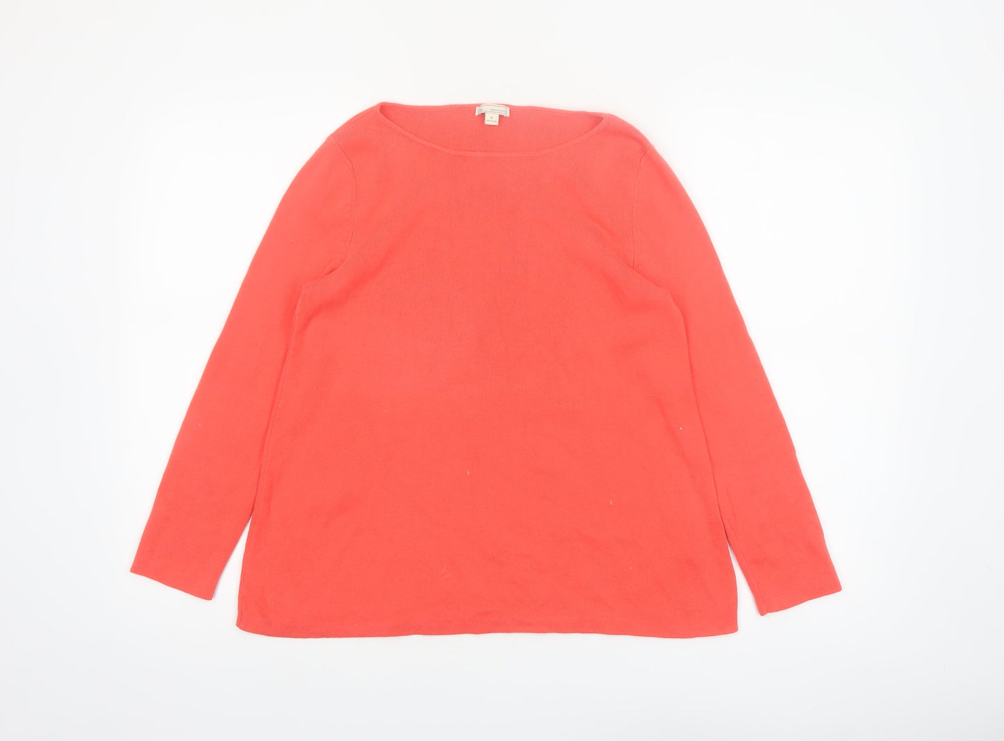 Gap Women’s Red Cotton Boat Neck Long Sleeve Jumper Size S