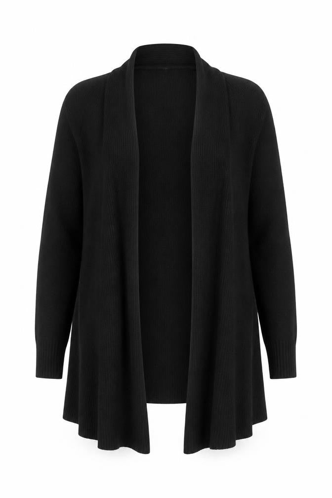 Phase Eight Women's Black Size 16 Open Knit Long Sleeve Cardigan