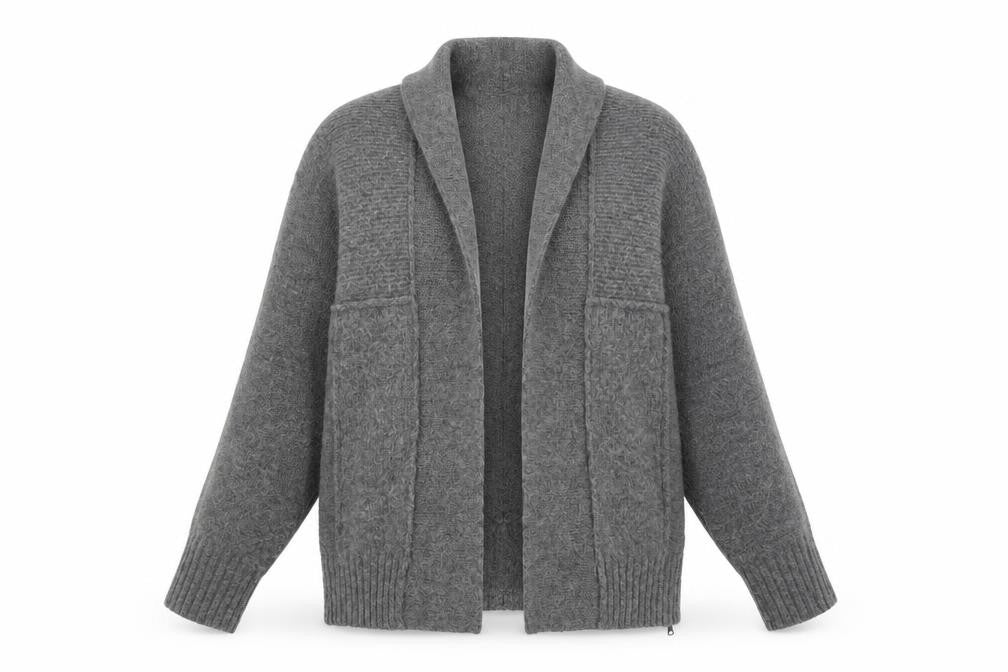 Marks & Spencer Women’s Grey Small Open Cardigan Mohair Blend Knit