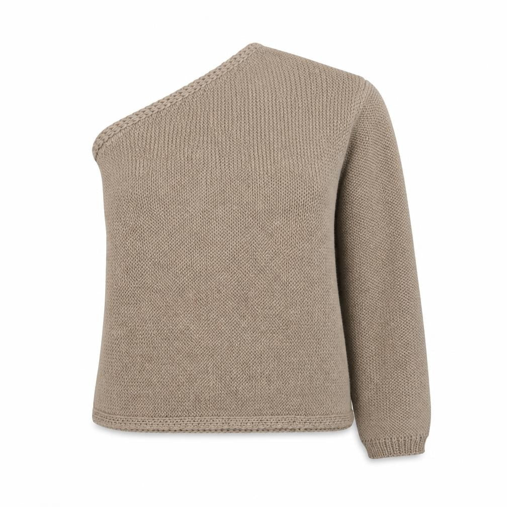 Marks & Spencer Women’s Beige Asymmetrical Knit Jumper Size S