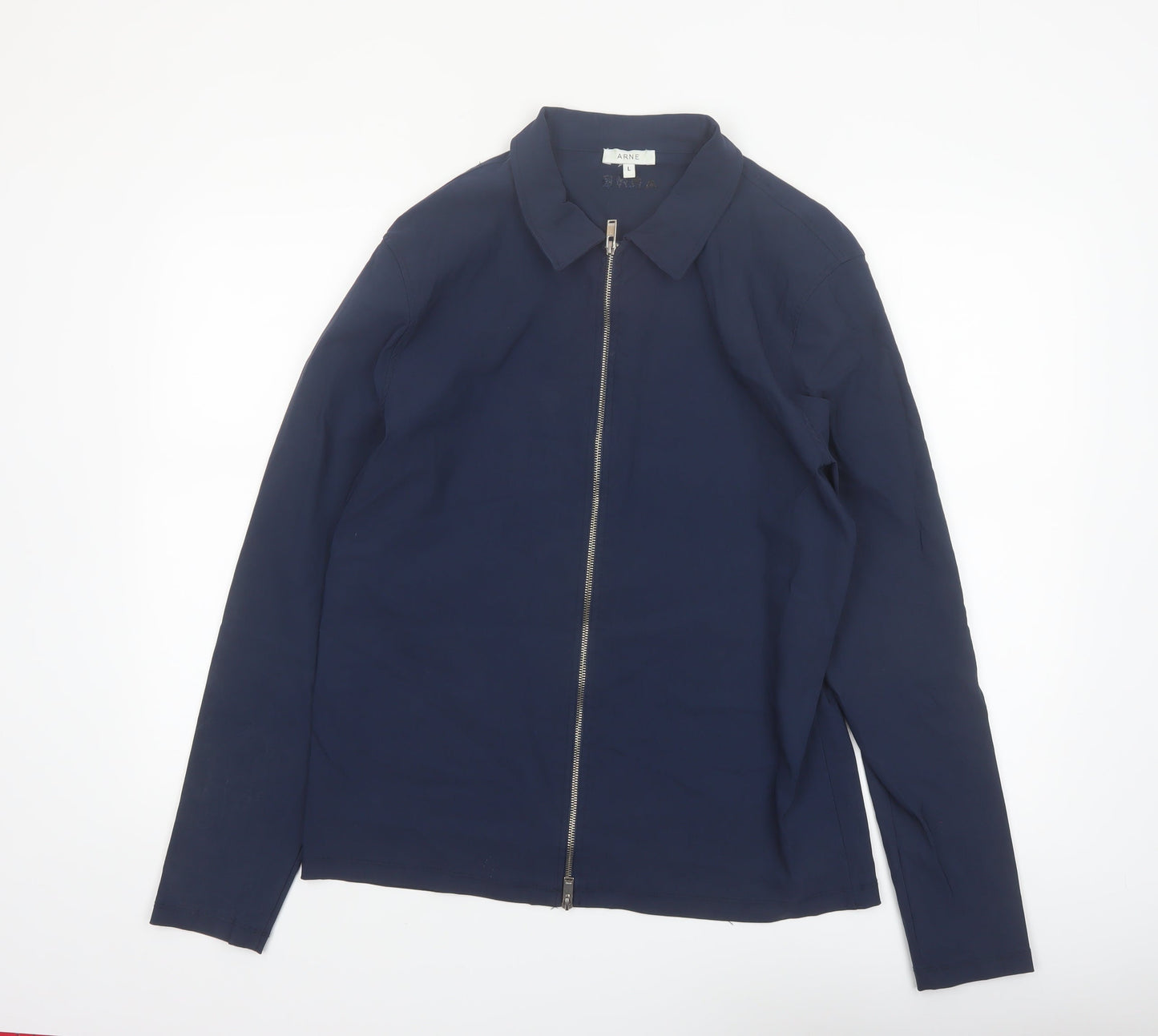 ARNE Men’s Blue Lightweight Zip Jacket L Regular Fit