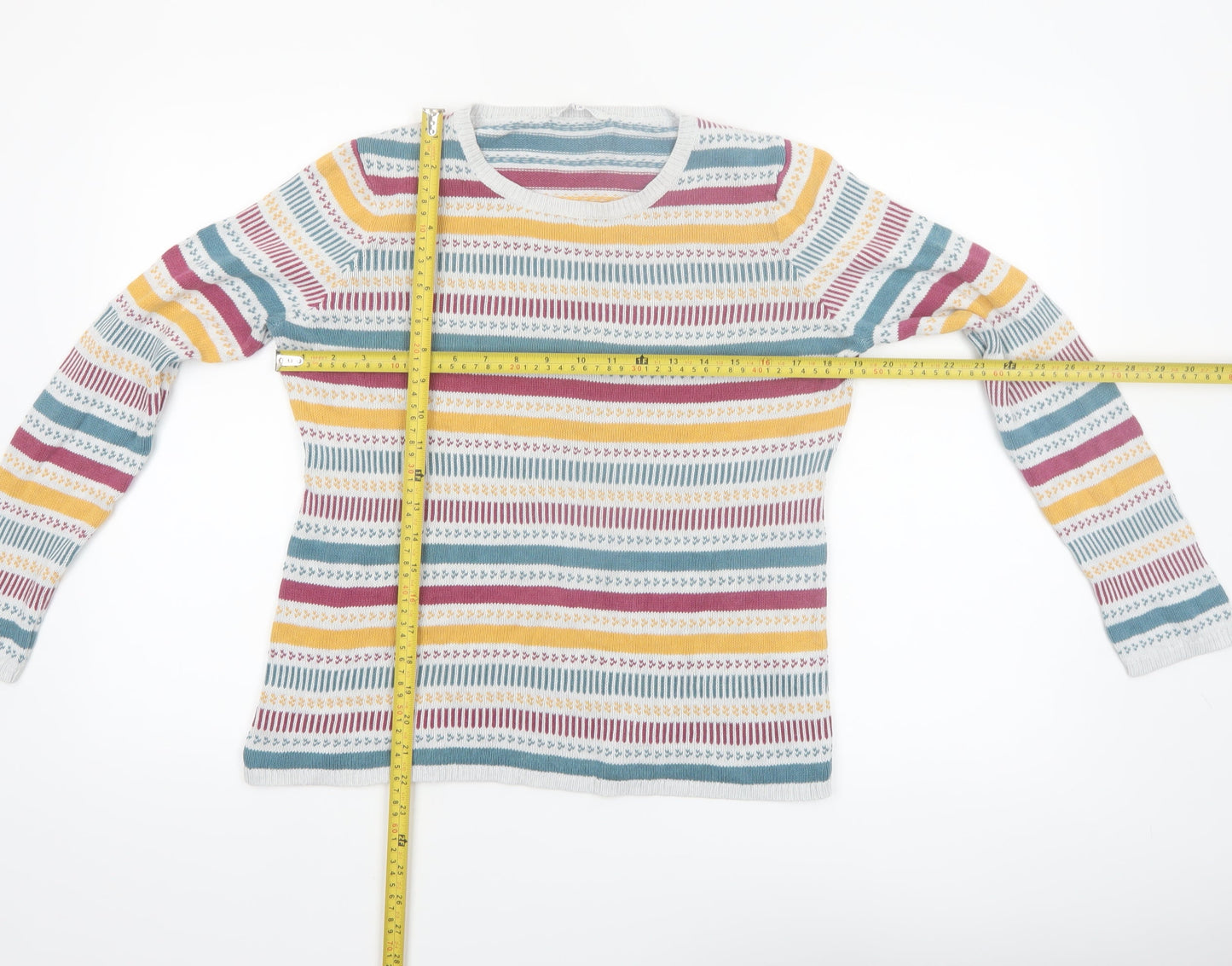 Seasalt Cornwall Women Multicoloured Striped Cotton Jumper Size 12
