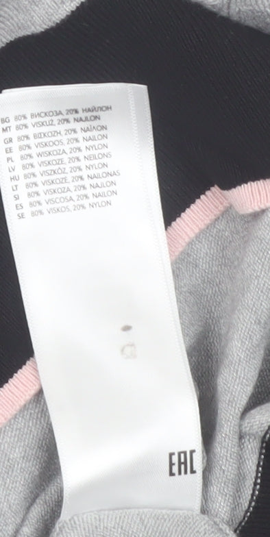 Debenhams Womens Grey Regular Fit Crew Neck Pullover Jumper Size 16
