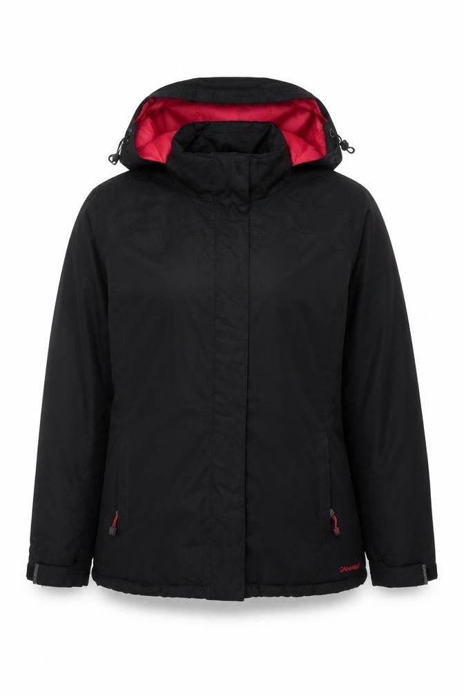 Campri Womens Black Hooded Puffer Jacket Size 14 Winter Outdoor Coat