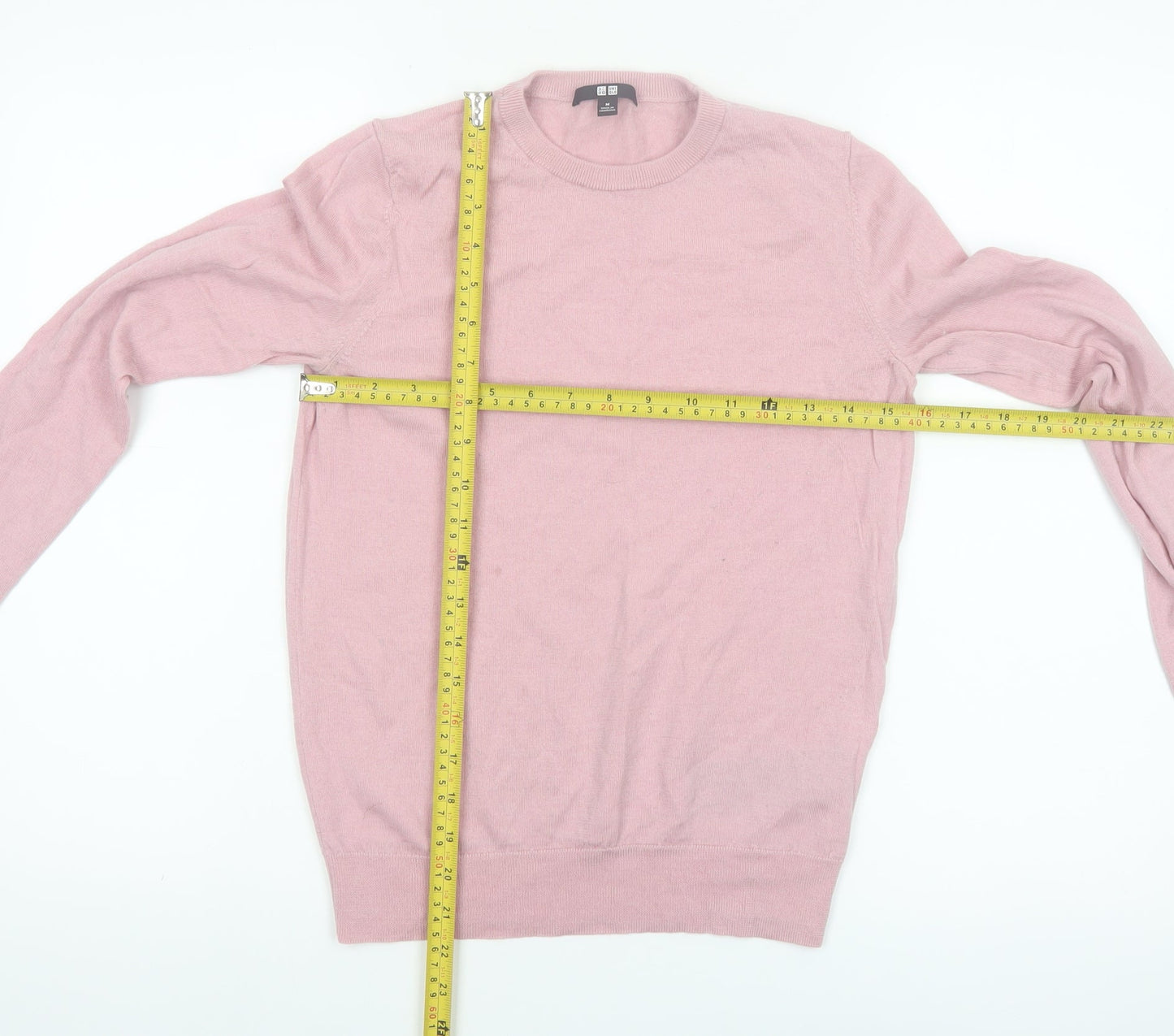 UNIQLO Women's Pink Wool Crew Neck Pullover Jumper M