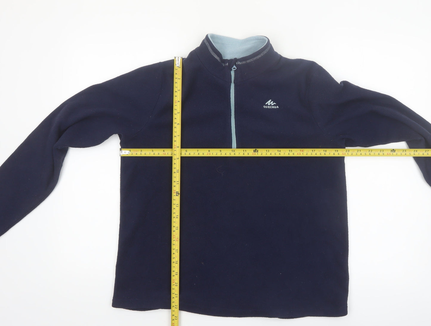 Quechua Boys Blue Fleece 1/4 Zip Pullover Sweatshirt 14-15 Years