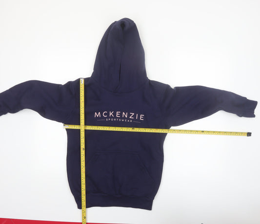 McKenzie Boys Navy Pullover Hoodie 12-13 Years Cotton Blend Sportswear
