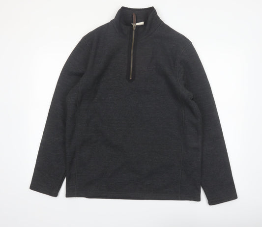 Mountain Warehouse Men's Grey 1/2 Zip Fleece Sweatshirt M