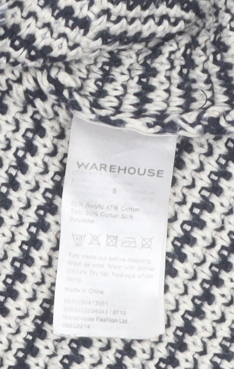 Warehouse Women’s Multicoloured Chunky Knit Jumper Size S Relaxed Fit