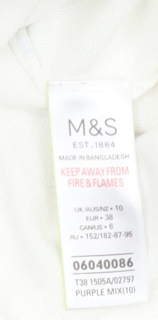Marks and Spencer Women’s Multicoloured Roll Neck Jumper Size 10