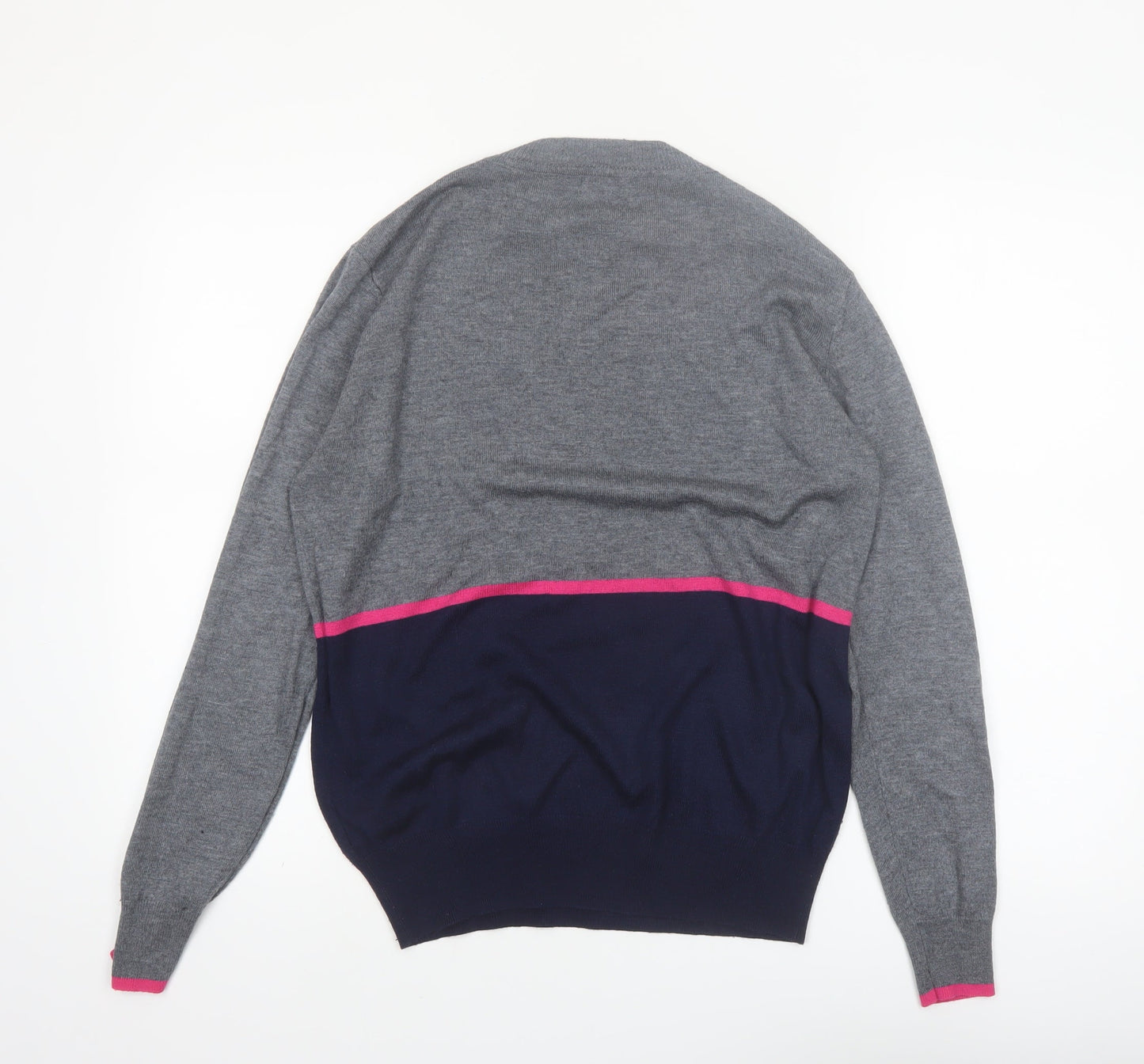Sugarhill Brighton Women Grey Colour Block Pullover Jumper Size 10