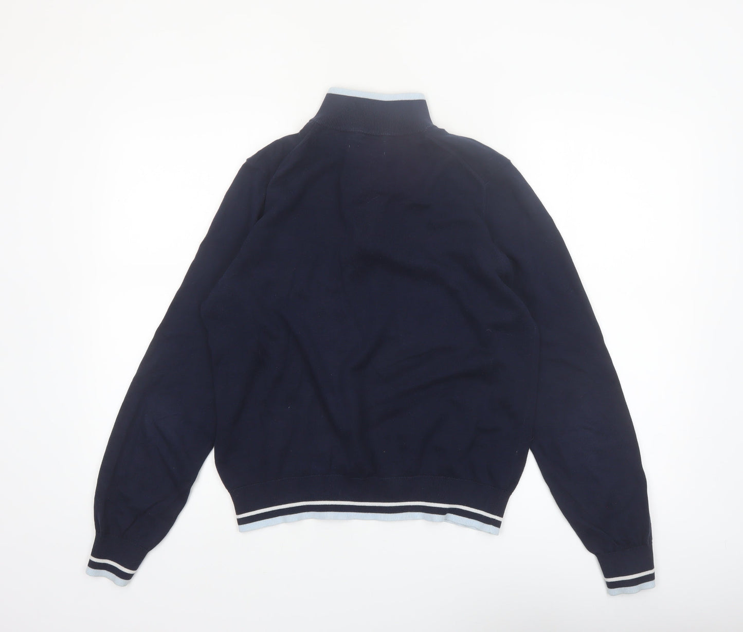 U.S. Polo Assn. Women's Navy Blue Cotton 1/4 Zip Jumper Size 14