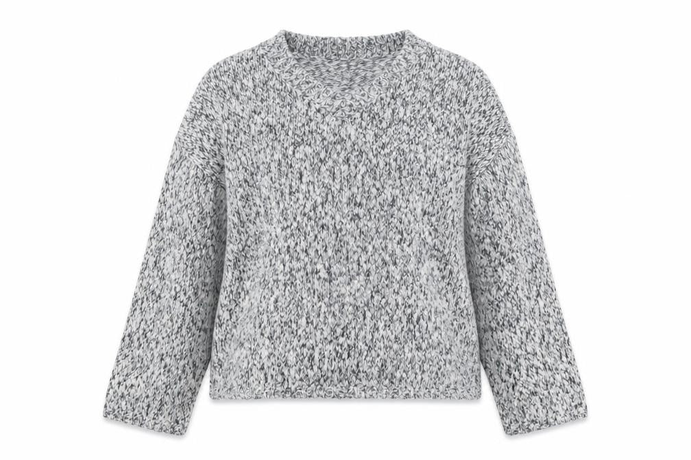 Marks and Spencer Women's Grey XL Chunky Knit V-Neck Jumper
