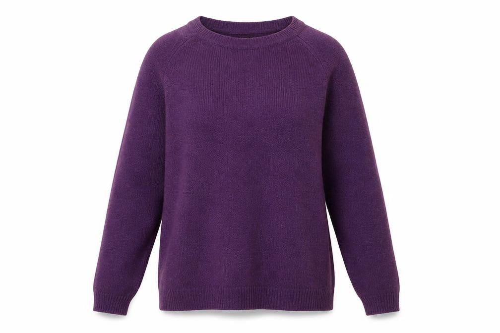 Arabella & Addison Women Purple Wool Blend Pullover Jumper M