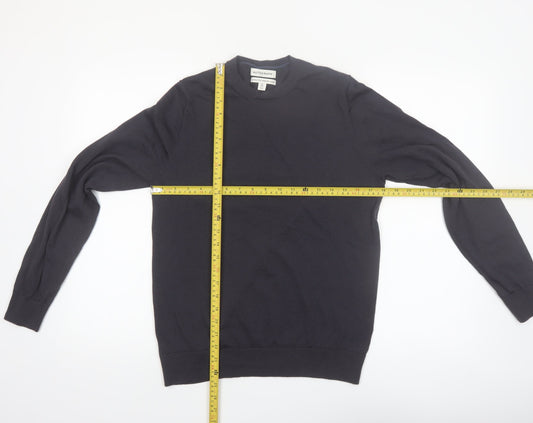Marks and Spencer Men’s Black Merino Wool Crew Neck Jumper M Regular