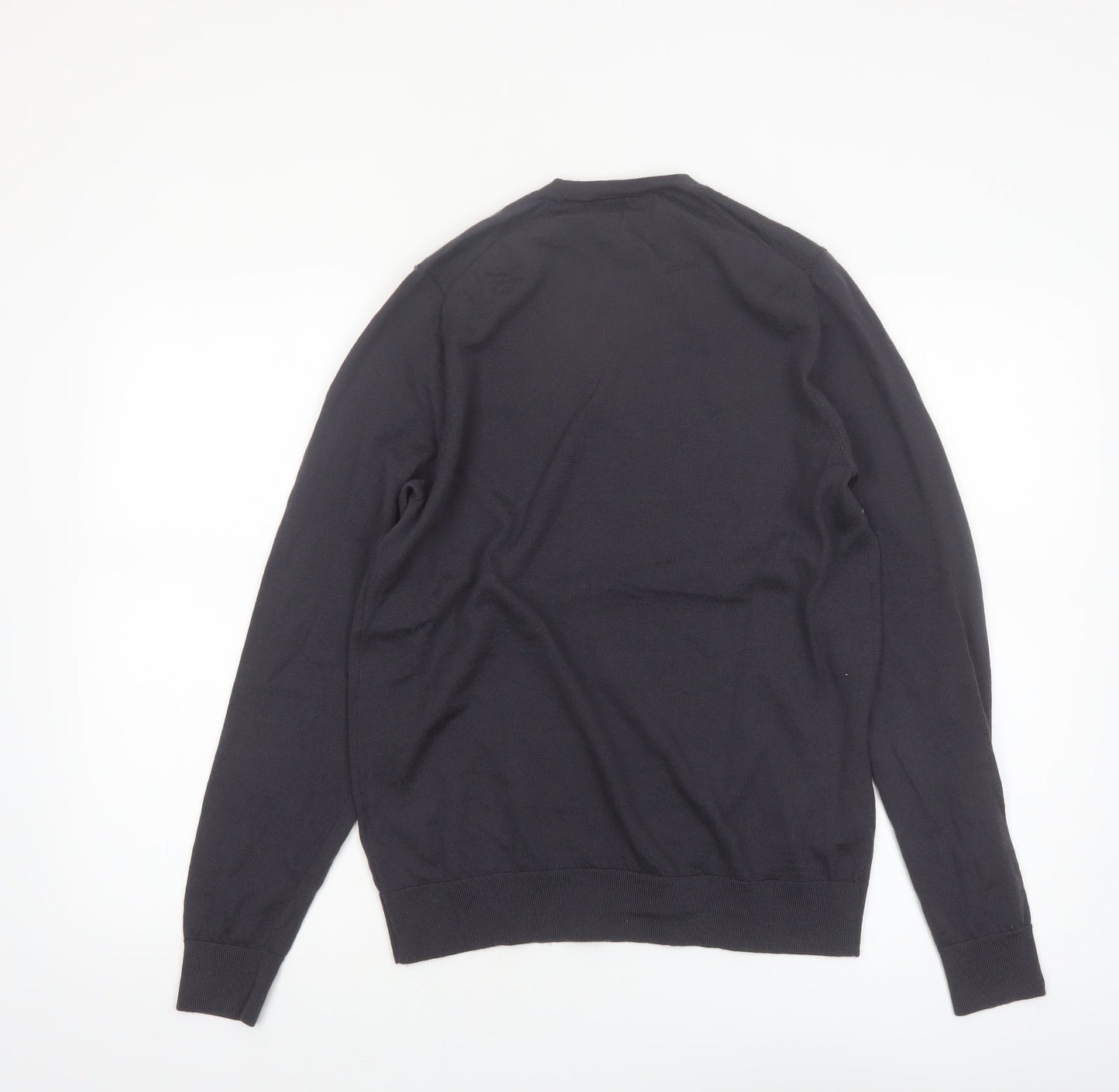 Marks and Spencer Men’s Black Merino Wool Crew Neck Jumper M Regular