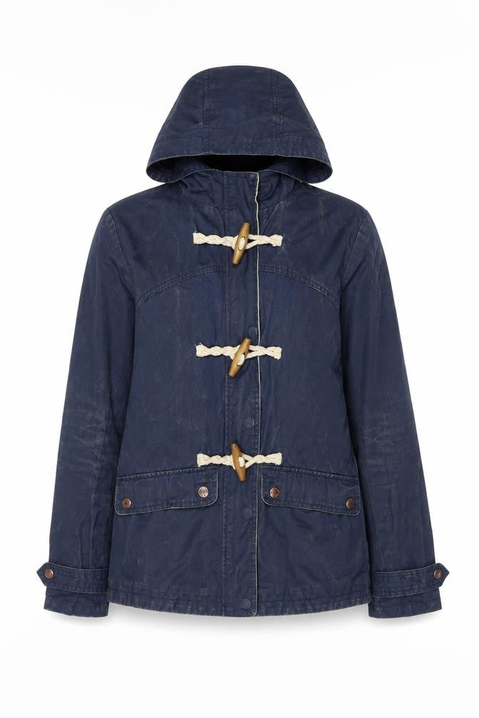 SoulCal Women's Blue Cotton Hooded Duffle Coat Size 6