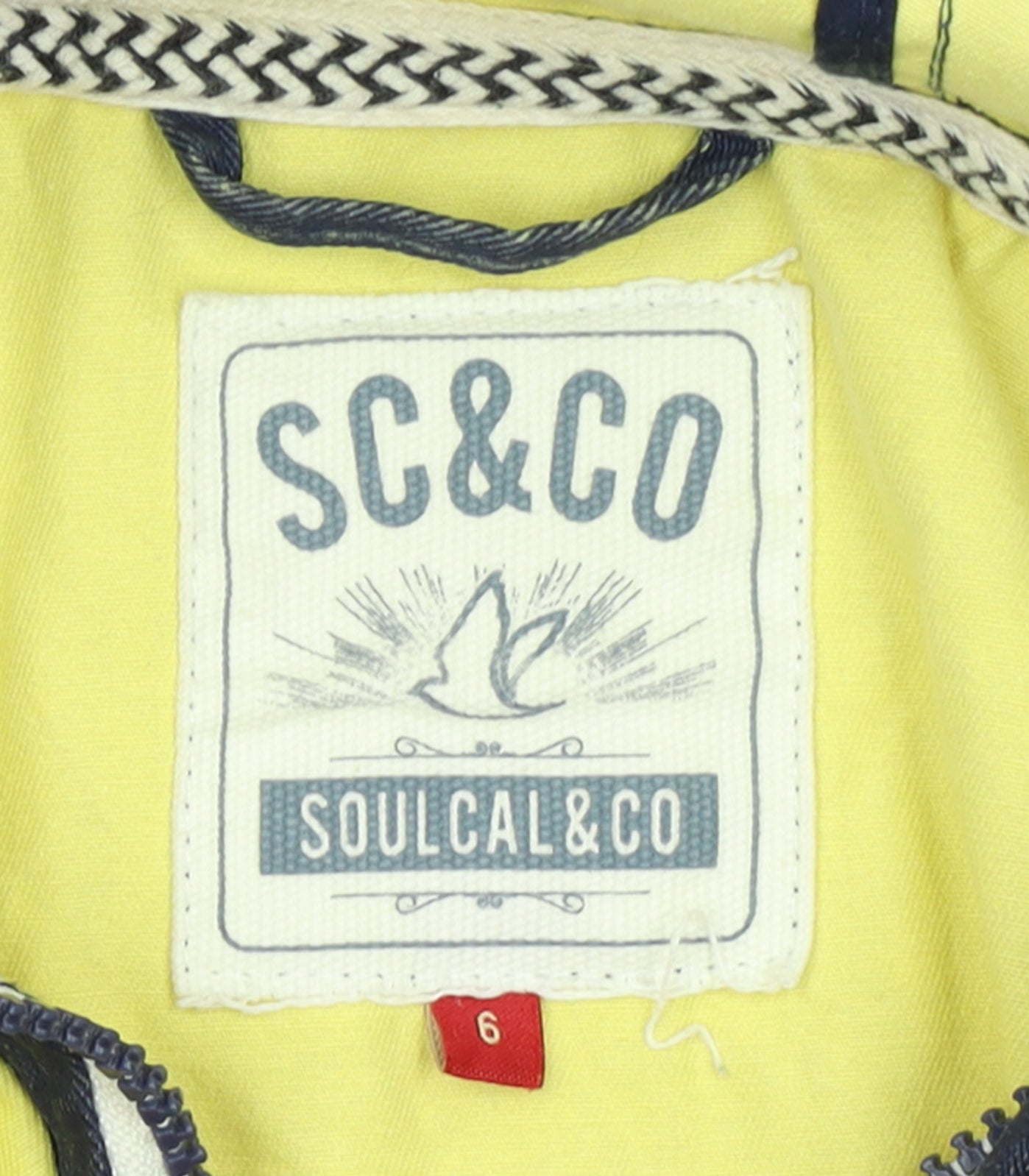 SoulCal & Co Women's Blue Cotton Hooded Duffle Coat Size 6