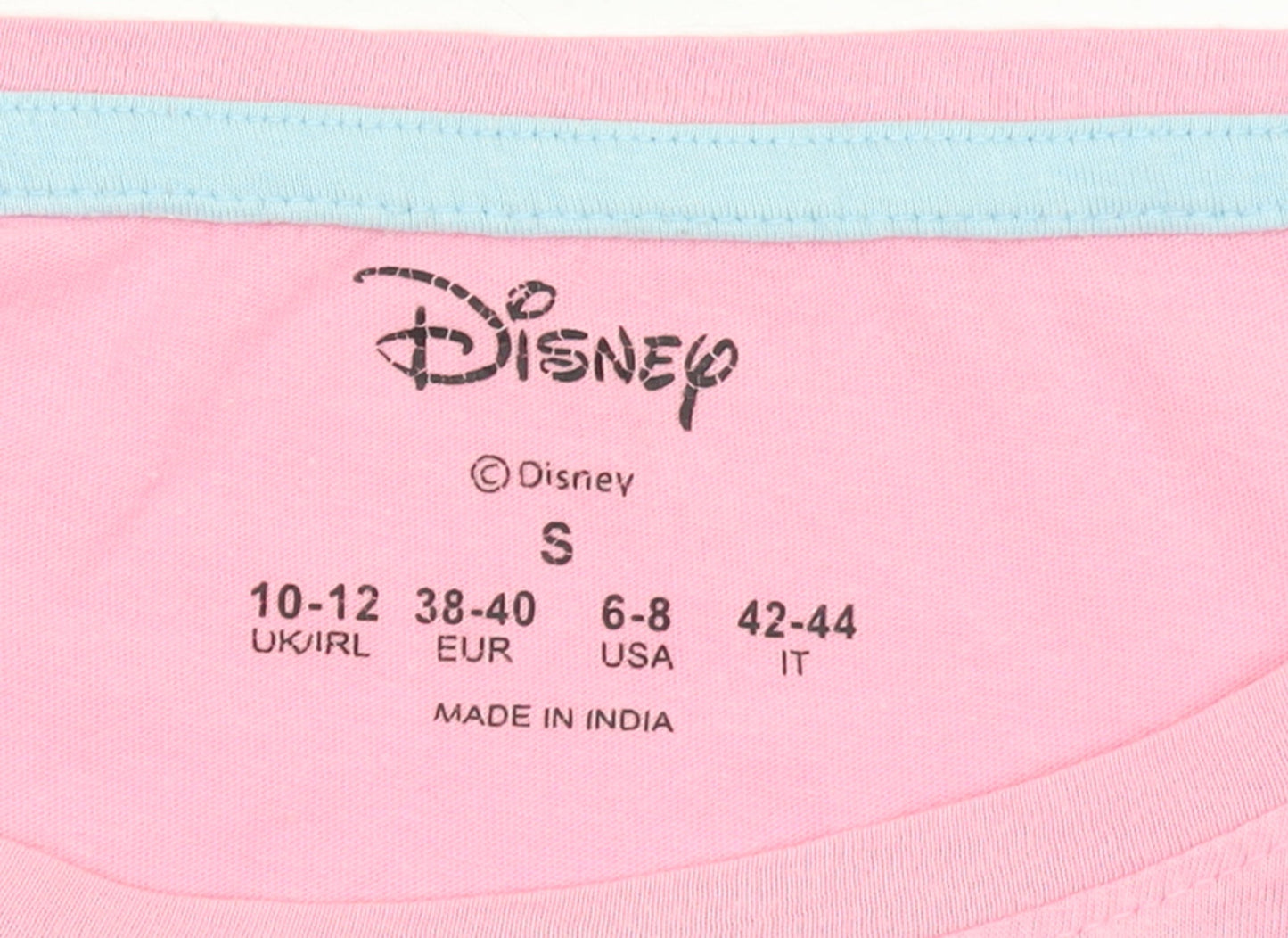 Disney Women’s Pink Bambi T-Shirt Pyjama Top Size 10-12 Cotton