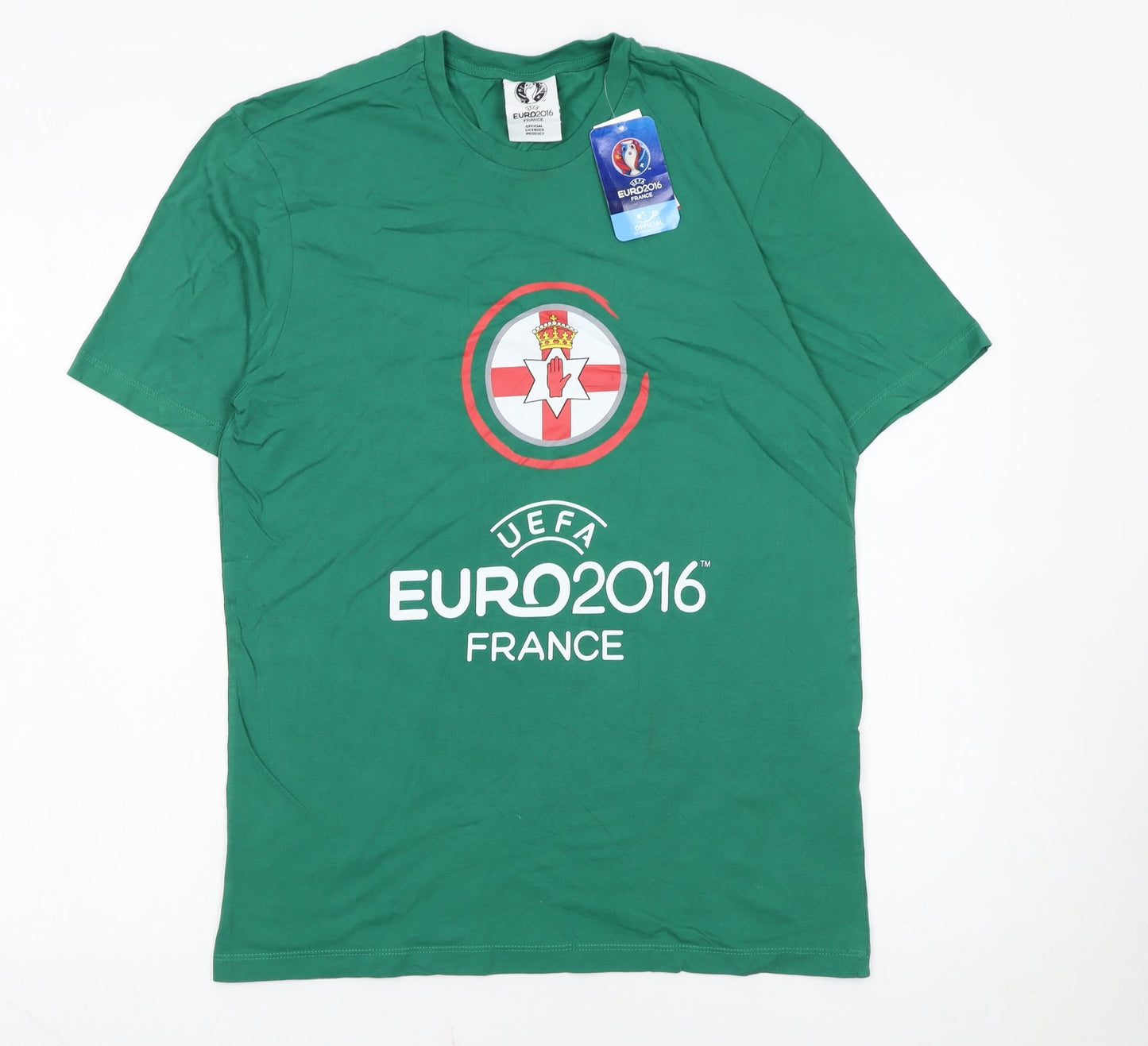 Marks and Spencer Men’s Green Small Euro 2016 Graphic Cotton T-Shirt