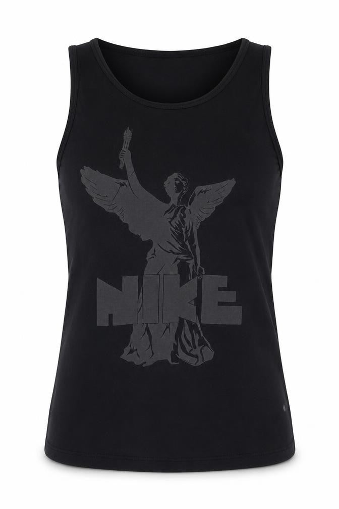 Nike Womens Black Sportswear Tank Top Size S Slim Fit Viscose Blend