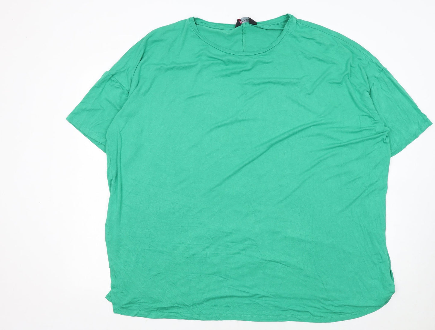 Yours Women's Green Plus Size 22 Basic Jersey Short Sleeve T-Shirt