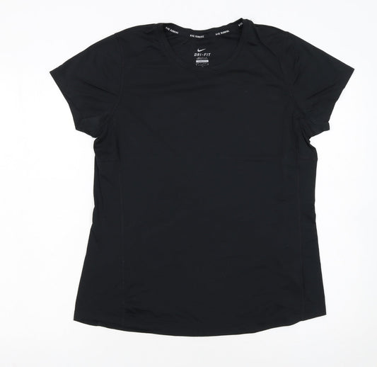 Nike Womens Black Dri-FIT Running T-Shirt Size L